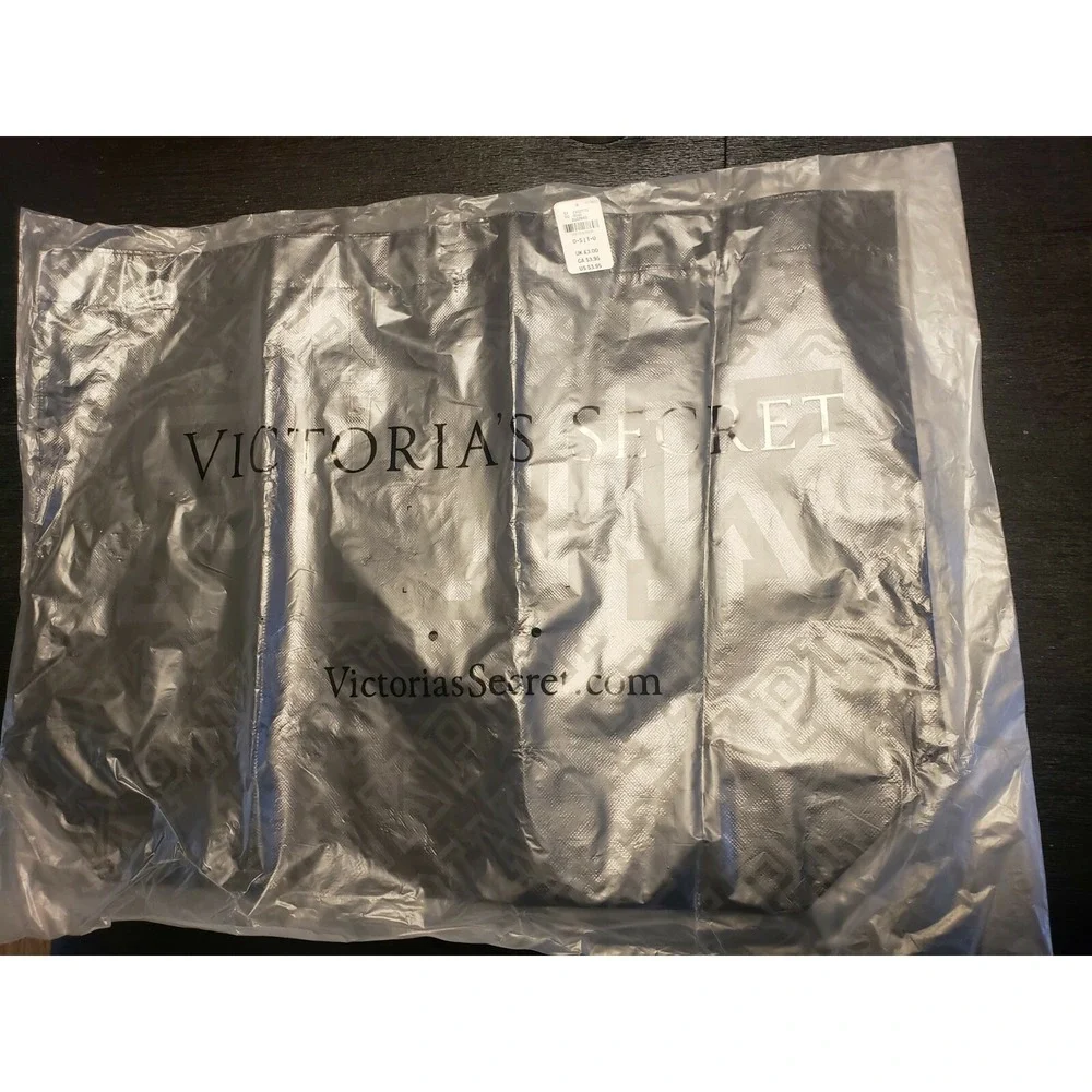 Victoria's Secret PINK‎ Reusable Black Eco Tote Shopping Gym Beach New With Tags